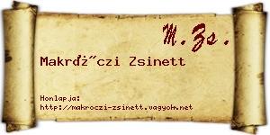 Makróczi Zsinett névjegykártya
